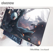 Nier mousepad 700x400x3mm, mousepad grande para jogos, tapete gamer xl de jogos, computador, mesa, teclado, fofo, grande, play 2024 - compre barato