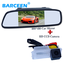 4.3"TFT LCD Car Rearview Monitor +HD Car Rear View Backup Reverse Camera For VW 12-15Polo hatachback/Magotan/New bora 2024 - buy cheap