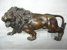free shipping Exquisite Collectibles Tibet bronze lion statue 2024 - buy cheap