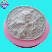 Moldes de silicona para jabón ovalados de diseño Cupido DIY molde de silicona 3D para hacer jabón 2024 - compra barato