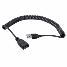 Высокоскоростной USB 3,0 пружинный выдвижной удлинитель USB 3,0 кабель для передачи данных для клавиатуры мыши 2024 - купить недорого