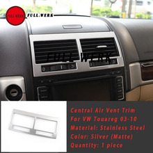 Stainless Steel Silver Car Central Side Air Vent Trim Outlet Decoration Cover Sticker B Pillar Frame for VW Touareg 03-10 Access 2024 - buy cheap