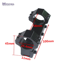 Mizugiwa One Piece 25.4mm 1 inch Low Profile Flat-top Rifle Scope Mount Ring with 11mm Rail Pistol Airsoft Hunting 2024 - buy cheap
