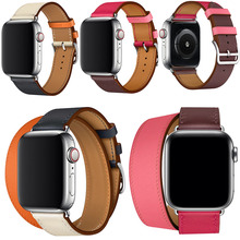 Pulseira para apple watch 38/40/44mm, pulseira de couro genuíno para apple watch séries 5 4 3 2 1 2024 - compre barato