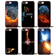 Soft Transparent Shell Covers Water And Fire Art For Apple iPhone X 4 4S 5 5S SE 5C 6 6S 7 8 Plus 6sPlus 6Plus 7plus 8plus 2024 - buy cheap