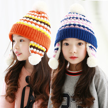 Baby Kid Girl Infant Winter Knitted Cap Warm Earmuffs Autumn Winter Woolen Beanie Hat for Baby 2-8 Years 2024 - buy cheap