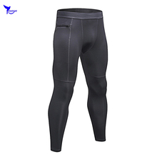 Mens Zipper Pocket Running Tights Gym Fitness Jogging Pants Training Quick Dry Tight Fitting Breathable Sportswear Leggings Male 2024 - buy cheap