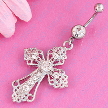 Body Piercing belly button ring Cross Pendant Belly ring fashion woman body jewellry Belly ring Accessories 14G Surgical Steel 2024 - buy cheap