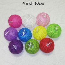 50 Pieces 4 Inch 10cm 10 Colors Beautiful Mini Chinese Paper Lanterns For Party and Wedding Decoration Hanging Paper Balloon 2024 - buy cheap