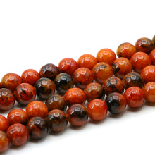 Оптовая продажа! Оранжевый турецкий камень, 8 мм, круглые бусины россыпью 15 дюймов, бижутерия «сделай сам», подходит для изготовления браслетов и ожерелий 2024 - купить недорого