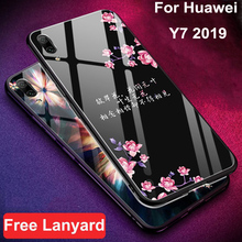 Funda de lujo para Huawei Y7 2019, cristal templado + funda de borde suave de 5,5 pulgadas para Huawei Y 7, fundas del teléfono tapa HuaweiY7 2024 - compra barato