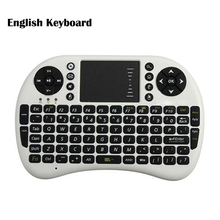 Mini teclado inalámbrico 2.4 GHz inglés Air mouse teclado Control remoto touchpad para Android TV box portátil Tablets PC 2024 - compra barato