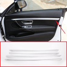 Car Inner Door Decoration Strips Trim For BMW 3 series F30 2017-2019 Inner Door Protection Strips Trim Car Accessories ABS 4 Pcs 2024 - buy cheap