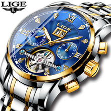 Relogio Masculino LIGE Mens Watches Top Brand Luxury Automatic Mechanical Watch Men Full Steel Business Waterproof Sport Watches 2024 - buy cheap