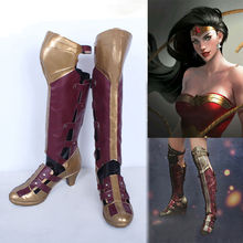 Wonder Woman Boots Cosplay Batman v Superman Wonder Woman Prince High Heel Boots Cosplay Shoes Custom Made Any Size 2024 - buy cheap