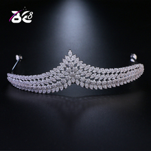 Be 8 2018 New Fashion Luxury Crystal Bridal Crowns and Tiaras CZ Diadem for Women Bride Wedding Hair Accessories H075 2024 - buy cheap