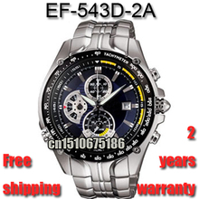 New EF-543D-2AV EF-543D-2A EF-543D 543D Mens Sport Chronograph Watch Blue Dial Gents Wristwatch 1/20 Second Stopwatch Pendulum 2024 - buy cheap