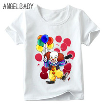 Pennywise-Camiseta con estampado de dibujos animados para niños y niñas, ropa divertida de verano, Tops cortos, ooo5171 2024 - compra barato