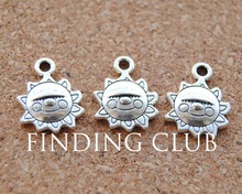 30 pcs  Silver Color Sun Charms- Made with Smile Charm DIY Metal Bracelet Necklace Jewelry Findings A934 2024 - buy cheap