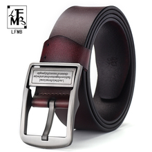 LFMB-Cinturón de cuero genuino para hombre, faja masculina de negocios, de cuero genuino 2024 - compra barato