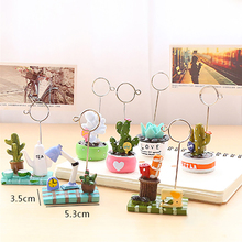 Cute Little Potted Plants Table Number Holder Desk Paper Memo Note Namecard Holder Card Photo Holders Stand for Wedding Party 2024 - buy cheap