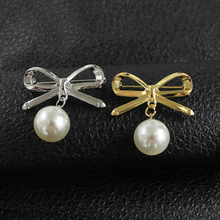 Cute Big Bow Pearl Pendant Tassels Brooch Pins Sweater Corsage New Arrival Wedding Corsage Party Fashion Accessories Gift Broche 2024 - buy cheap