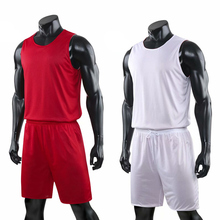 Double-sided Wearable Basketball Jersey Sets Uniforms kits Sports clothing Breathable Quick-drying Men basketball Training suits 2024 - buy cheap