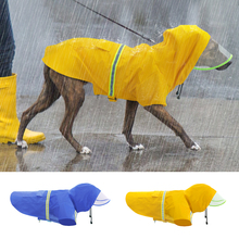 Светоотражающий водонепроницаемый дождевик для собак, одежда с капюшоном для средних и больших питомцев, золотистый ретривер 2024 - купить недорого
