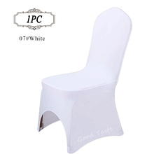 1PC/Lot Universal Polyester White Lycra Spandex Chair Covers for Weddings Hotel Decor Party Accessories Event Supply 2024 - buy cheap