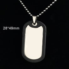 100% Stainless Steel Blank Dogtags For Men With Cover Necklaces & Pendants Military Tags Wholesale 10pcs 2024 - buy cheap