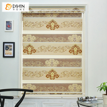 DIHIN HOME Luxury European Jacquard High Quality Curtains Thickening Roller Shutter Double Layer Shade Blinds Customize Curtain 2024 - buy cheap
