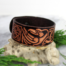 Brown Viking Ravens of Odin Leather Bracelet Norse Birds Eagle Wrist Cuff Celtics Knot Wristband Nordic Amulet Jewelry 2024 - buy cheap