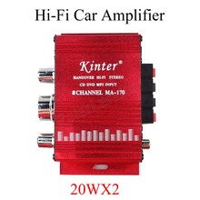 12V Car Hi-Fi Stereo Amplifier MP3 input CD DVD audio Amplifier Mini 2 Channel output power amplifier 20WX2 RMS 2024 - buy cheap