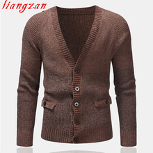 Мужской кардиган, свитер, Осень-зима, v-образный вырез, вязаный, брендовый, Повседневный, плотный, приталенный, теплый, шерстяной свитер, SL-T278 2024 - купить недорого
