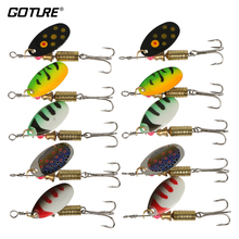 Goture 10pcs Spinners Spoon Fishing Lure Hard Artificial Bait Fishing Tool 5 Colors 3.5g 5.5g 2024 - buy cheap