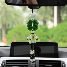 Pingente de suspensão de carro decoração estilo chinês, decoração de suspensão de jade de charme duplo 2024 - compre barato