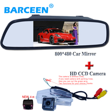 Auto Parking Reverse Camera Monitors 4.3" Car Rear View Mirror Monitor + 4IR Night Vision Rear View Camera For Mazda 2 / Mazda 3 2024 - buy cheap
