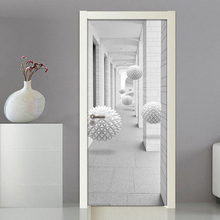Creative 3D Stereoscopic Space Modern Door Decoration Sticker Bedroom Living Room Door Renovation DIY Self-adhesive Door Mural 2024 - buy cheap