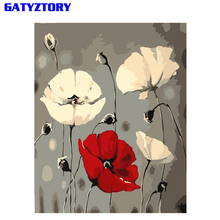 GATYZTORY-Kit de pintura por número de flores abstractas, lienzo de arte de pared moderno, pintado a mano, pintura al óleo, regalo único para decoración del hogar 2024 - compra barato