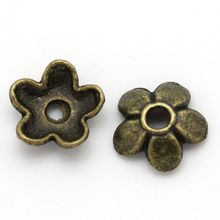 DoreenBeads Bead Caps 5 Petals Flower Antique Bronze(Fit 8-14mm Beads)7x6mm,300PCs 2024 - buy cheap
