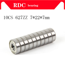 10pcs/Lot ABEC-5 627ZZ 627Z 627 ZZ 7x22x7mm 7*22*7mm Mini Miniature Metal seal Bearing High quality Deep Groove Ball Bearing 2024 - buy cheap