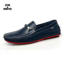 Sapatos italianos de luxo, mocassins em couro genuíno marrom, sapatos casuais de marca, slip-on, loafers masculinos, calçados para dirigir 2024 - compre barato