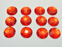100 Red Acrylic Flatback Rhinestone Faceted Round Gems 14mm No Hole 2024 - buy cheap