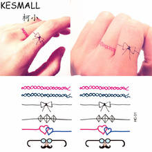 Наклейки для татуировок KESMALL, 30 шт., мини-наклейки с милым бантом, водонепроницаемые, временная татуировка, боди-арт, татуировки для мужчин и женщин, наклейки CO646 2024 - купить недорого