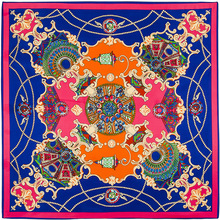 Bufanda de Sarga de seda de 100cm para bufandas cuadradas para mujeres, estampado de cielo nocturno tranquilo, pañuelo para mujer, Bandana grande, pañuelo Foulard 2024 - compra barato