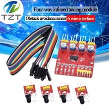 F233-01 Four-way infrared tracing / 4 channel tracking module / transmission line / obstacle avoidance / car / robot sensors 2024 - buy cheap