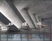 Обои на заказ, 3D Ретро индустриальный ветряной цемент, серые Настенные обои для расширения пространства, обои для ресторана, papel de parede 2024 - купить недорого