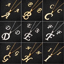 SMJEL Stainless Steel Letter Necklace for Women 26 Initial Name Statement Nekclace Gifts Couple Jewelry Wholesale collier femme 2024 - buy cheap