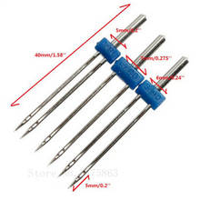 New 3Pcs Double Twin Needle Sewing Machine Needles Pins Clothing Decor Needlework Craft Size 2.0/90 3.0/90 4.0/90 AA7364 2024 - buy cheap