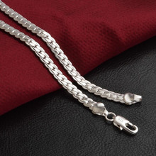 Оптовая продажа! Модное ожерелье N925 серебряного цвета 5 мм 1 шт 20 см оптовая продажа N925 серебряного цвета ювелирное ожерелье 2024 - купить недорого